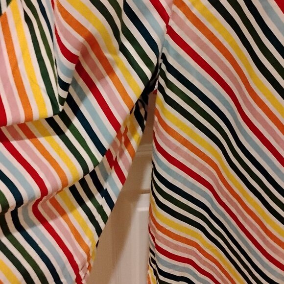 ModCloth x Collectif large L Jumpsuit Women's Darcie Rainbow Stripe US 10 UK 14 - Picture 3 of 9